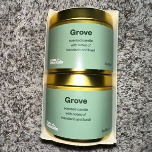Room Essentials Grove Scented Candle Duo with Gold Lids
